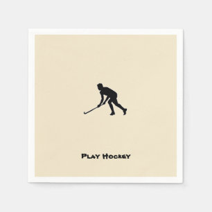 Serviette Jetable Joueur de hockey sur gazon