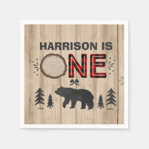 Serviette Jetable Jour d'anniversaire de Lumberjack de Napkin Lumber