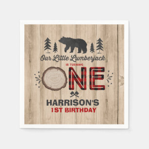 Serviette Jetable Jour d'anniversaire de Lumberjack de Napkin Lumber
