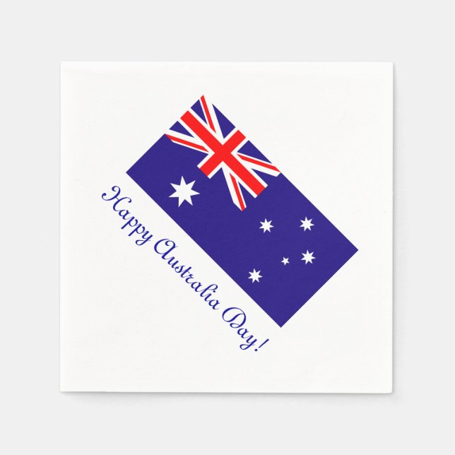 Serviette Jetable Joyeuses serviettes de la fête nationale australie (Devant)