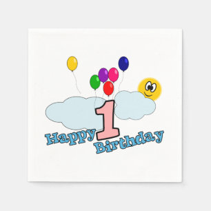 Serviette Jetable Joyeux anniversaire