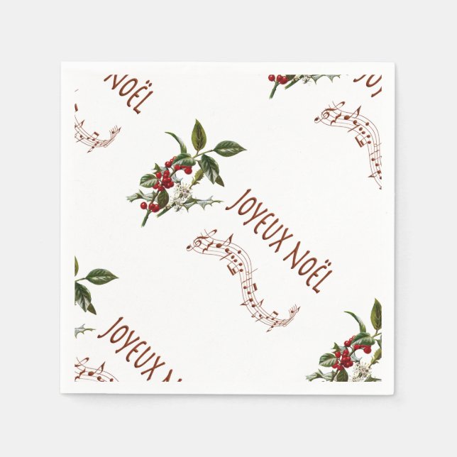 Serviette Jetable Joyeux Noël (Devant)