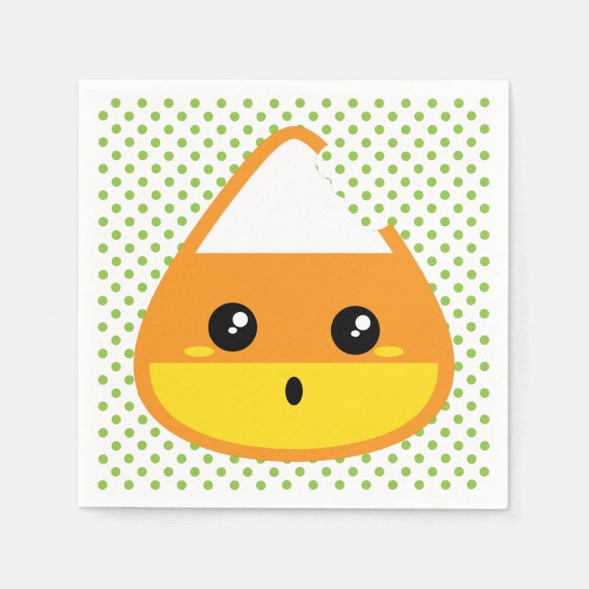 Serviette Jetable Kawaii Candy Corn Napkins (Devant)