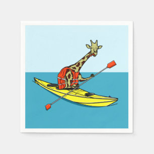 Serviette Jetable Kayak de mer Giraffe