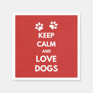 Serviette Jetable Keep calm and love dogs
