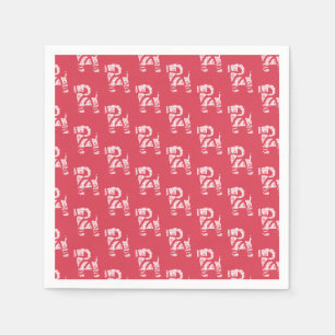 Serviette Jetable Knit d'hiver Noël Yule Bock Papier Naples