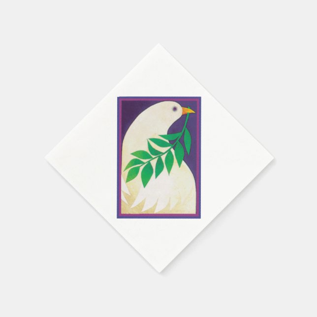 Serviette Jetable La colombe de la paix (Coin)