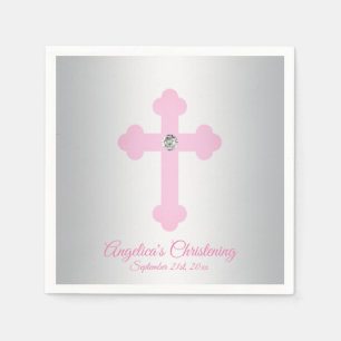 Serviette Jetable La coutume rougissent BAPTÊME de BAPTÊME de FILL