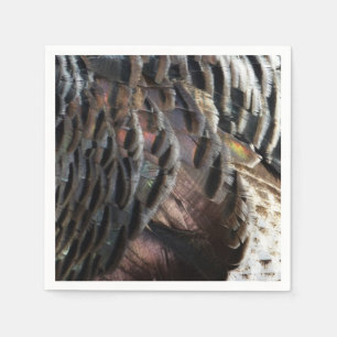 Serviette Jetable La Turquie sauvage Plumes I Abstrait Nature Design