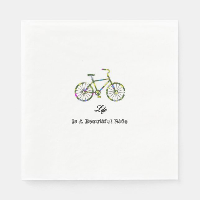 Serviette Jetable La Vie Est Une Belle Promenade (Devant)