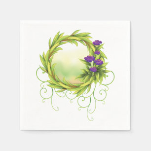 Serviette Jetable La violette fleurit les serviettes de papier