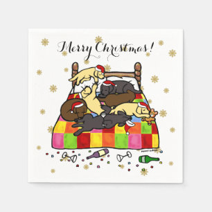 Serviette Jetable Labrador Retriever Christmas Eve Naples