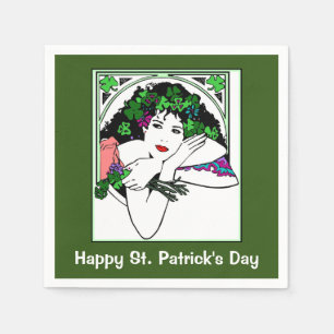 Serviette Jetable Lady On St. Patricks Day Napkins