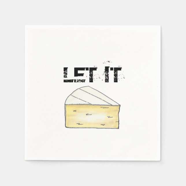 Serviette Jetable LAISSEZ-LE BRIE (BE) Drôle Fromage Wedge Cuisine d (Devant)