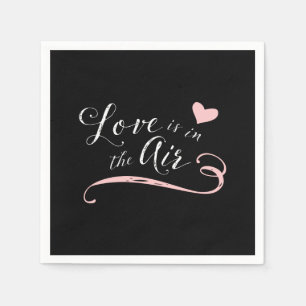 Serviette Jetable L'amour est dans l'air - Style Vintage Chalkboard