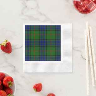 Serviette Jetable Lauder tartan bleu vert plaid