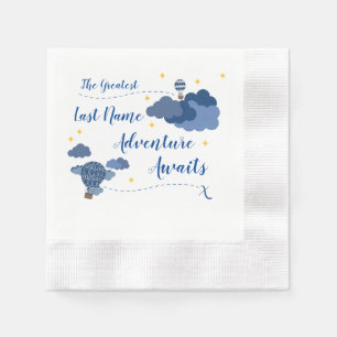 Serviette Jetable L'aventure attend la conception de baby shower