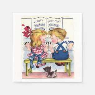 Serviette Jetable Le cru de joyeux anniversaire badine les