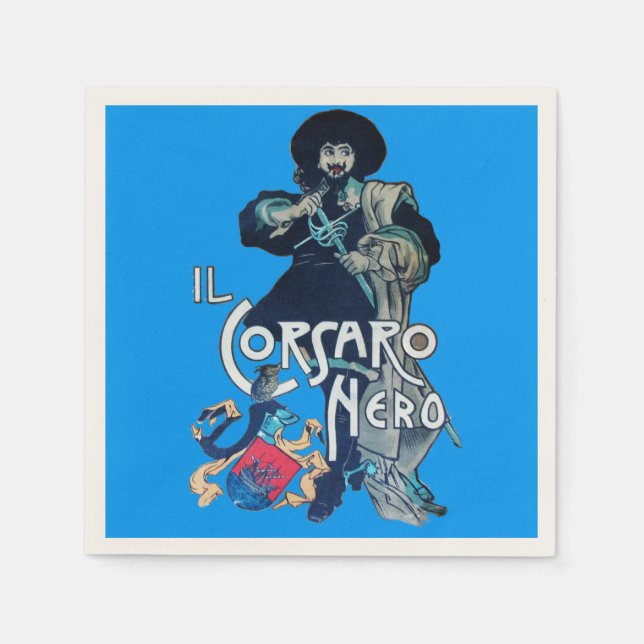 Serviette Jetable LE NOIR CORSAIR gris (Devant)