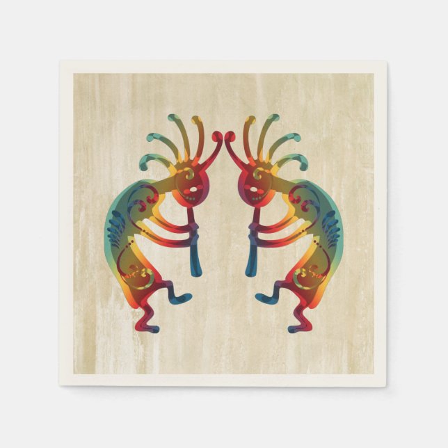 Serviette Jetable Les ornements KOKOPELLI + vos idées (Devant)
