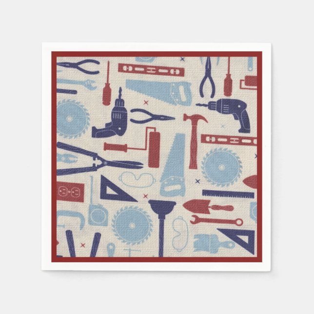 Serviette Jetable Les outils de papa (Devant)