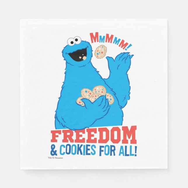 Serviette Jetable Liberté & Cookies Pour Tous ! (Devant)