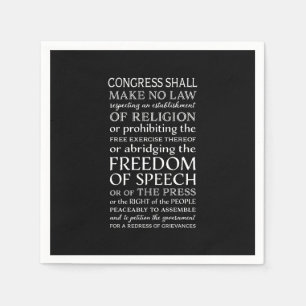 Serviette Jetable Liberté d'expression Déclaration des droits Texte