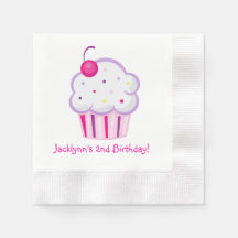 Lil Cupcake Girl Anniversaire serviettes