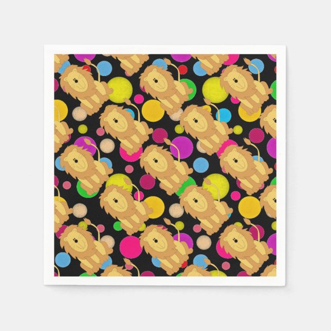 Serviette Jetable Lion (Devant)