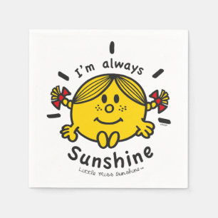 Serviette Jetable Little Miss Sunshine   Je suis toujours ensoleillé