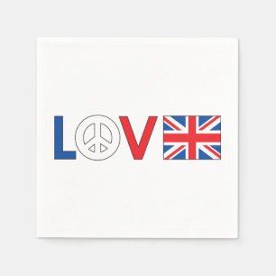 Serviette Jetable Love Britain Paper Napkins