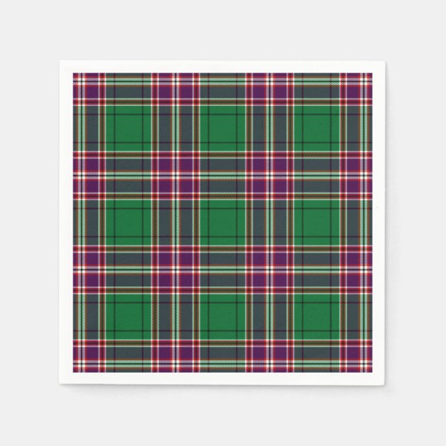 Serviette Jetable MacFarlane Chasse Tartan Imprimer (Devant)