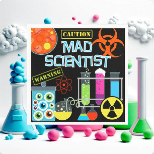 Serviette Jetable Mad Scientifique Papier d'anniversaire serviettes