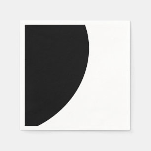 Serviette Jetable Majesté noire et blanche