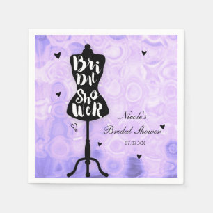 Serviette Jetable Mannequin Stand Vintage Rétro Fête des mariées vio