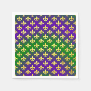 Serviette Jetable Mardi gras de motif de mardi gras