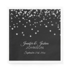 Mariage Confetti Noir Classique Personnalisé