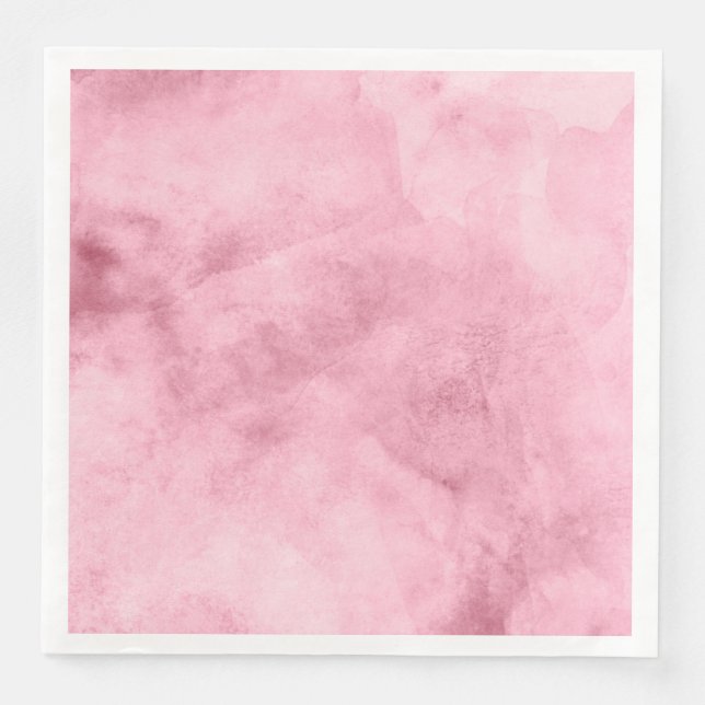 Serviette Jetable Mariage d'aquarelle rose chic (Devant)