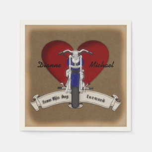 Serviette Jetable Mariage de tatouage de moto Tatt Biker