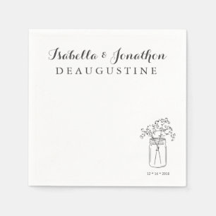 Serviette Jetable Mariage russe personnalisé Mason Jar