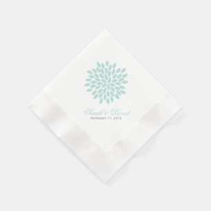 Serviette Jetable Mariage Sweet Dahlias