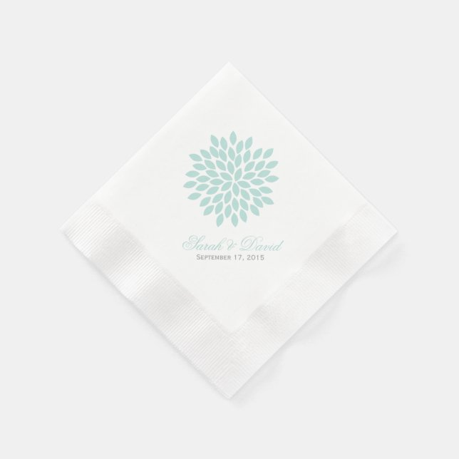 Serviette Jetable Mariage Sweet Dahlias (Coin)