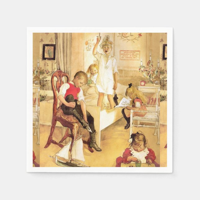 Serviette Jetable Matin Noël (Devant)