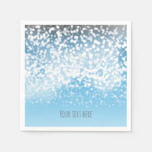 Serviette Jetable Menu romantique de Noël avec des lumières scintill