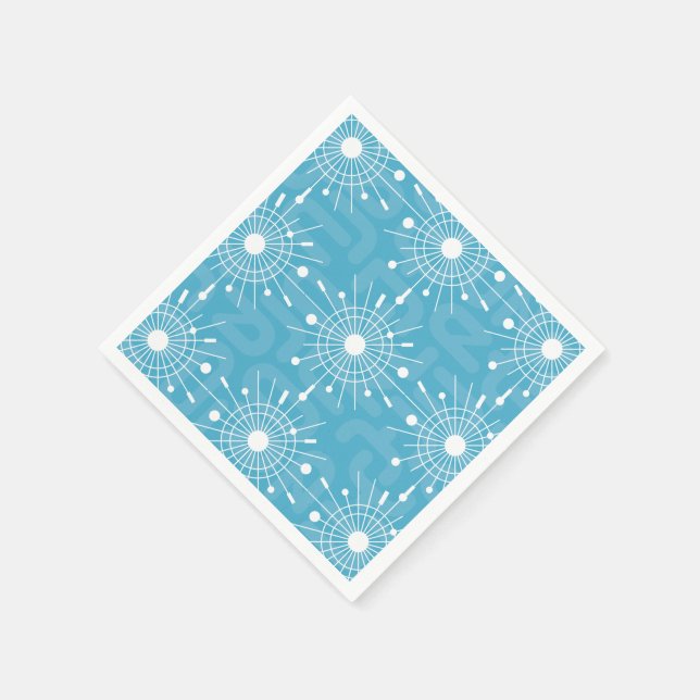 Serviette Jetable Mi-siècle moderne Spoutnik atomique Snowflake MOD (Coin)
