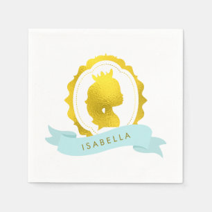 Serviette Jetable Mint Princess Cameo Anniversaire