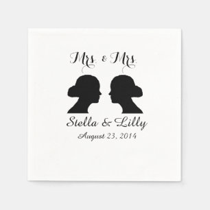 Serviette Jetable Mme et Mme Mariage Napkins