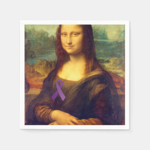 Serviette Jetable Mona Lisa Au Ruban Violet