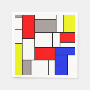 Serviette Jetable Mondrian