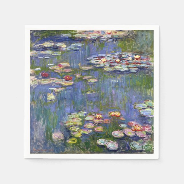 Serviette Jetable Monet Water Lilies Fine Art (1916) (Devant)